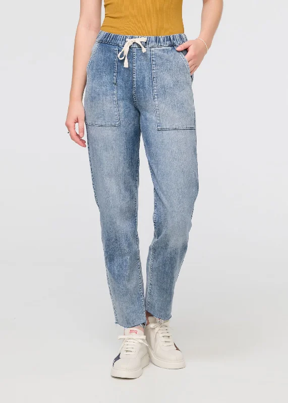 Performance Denim Harbour Pant - Light Stone Modern Stretch Trousers