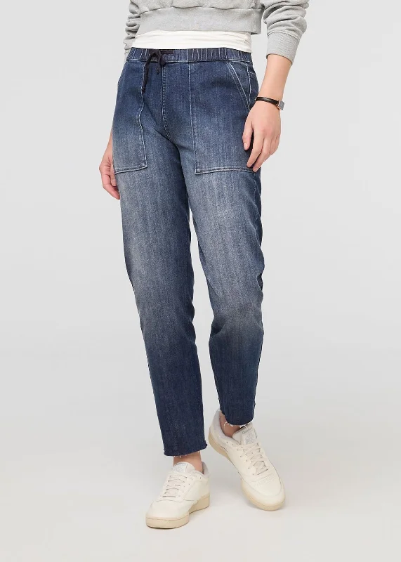 Performance Denim Harbour Pant - Medium Blue Trendy Printed Leggings