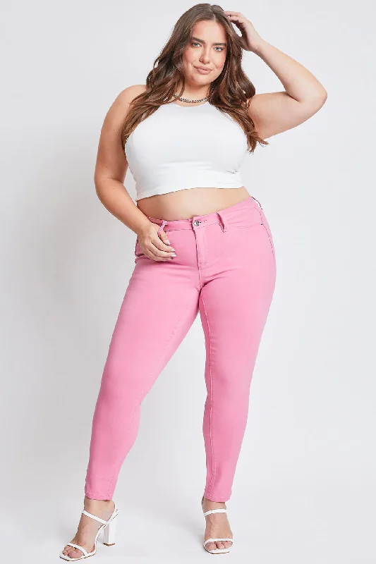 Women's Plus Hyperstretch  Forever Color Pants, Flamingo High-Waist Jogger Pants
