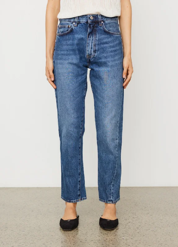 Original Twisted Seam Jeans 30" Elegant Dark-Wash Bootcut Jeans