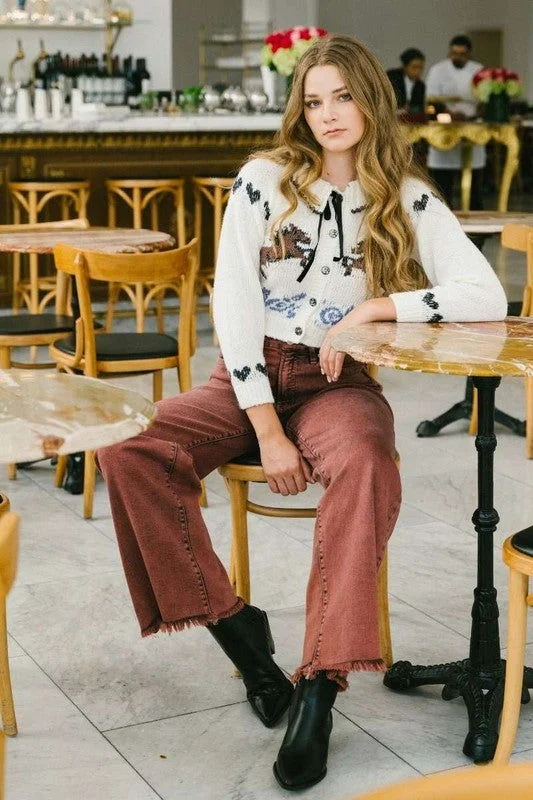 Artemis Vintage Tummy Control Burgundy High Rise Flare Jeans Trendy Plus Size Jeans