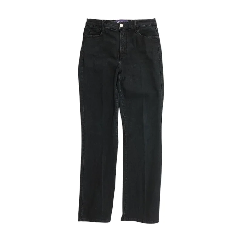 Black Solid Jeans Trendy Button-Up High-Waist Jeans