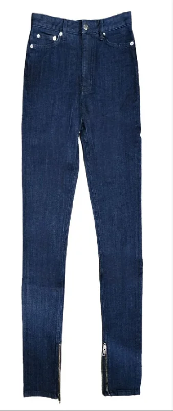 BLK DNM Women's Blue High Rise Ultra Skinny Slim Jeans Size 26 Long NWT Trendy Cut-Off Denim Shorts BLK DNM Women's Blue High Rise Ultra Skinny Slim Jeans Size 26 Long NWT Trendy Cut-Off Denim Shorts
