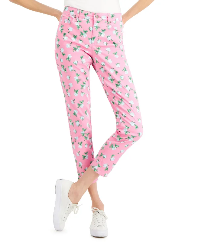 Charter Club Womens Bristol Floral Ankle Jeans Casual Skinny Fit Jeans