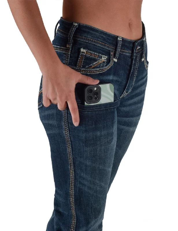 Cowgirl Tuff Rusty Barbed Wire Natural Waist Jean - Rusty Barbed Wire Chic Double Waistband Jeans Cowgirl Tuff Rusty Barbed Wire Natural Waist Jean - Rusty Barbed Wire Chic Double Waistband Jeans
