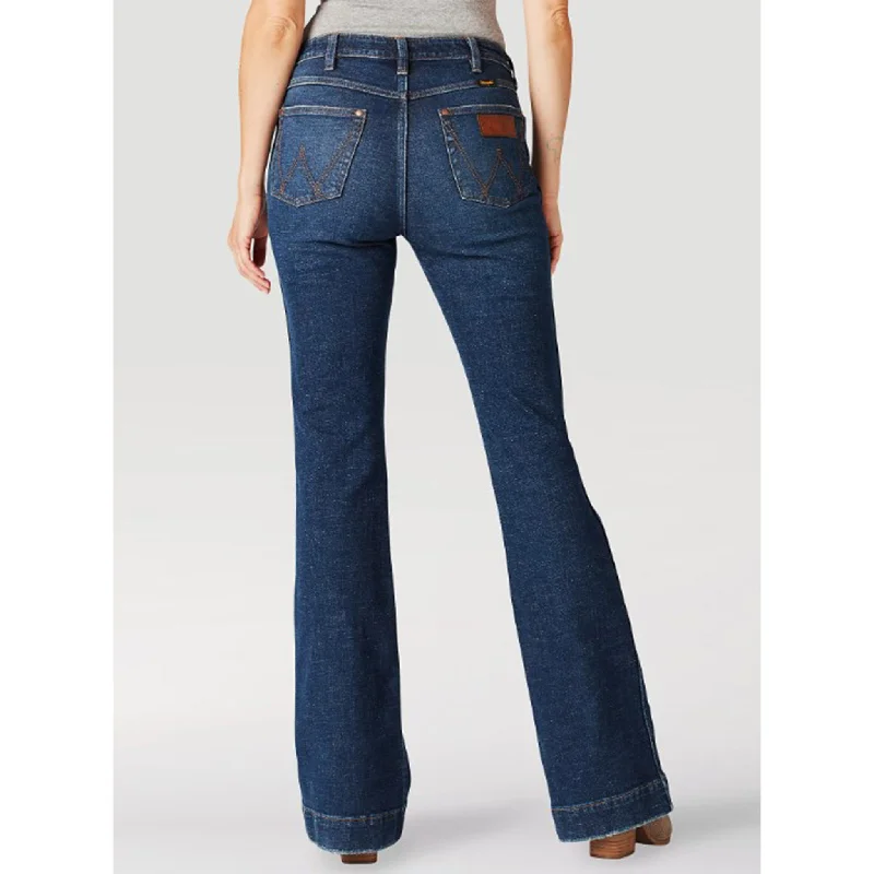 Wrangler Women's Retro Ellery Trouser Jeans Classic Blue Denim Jeans