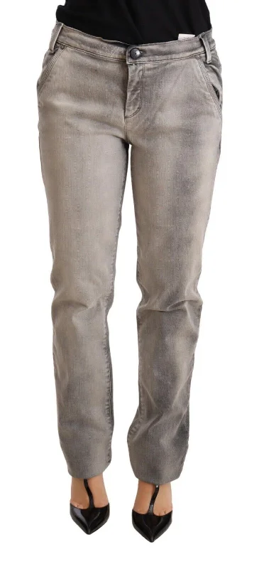 Ermanno Scervino Washed Low Waist Skinny Trouser Cotton Women's Jeans Trendy Paperbag Waist Jeans Ermanno Scervino Washed Low Waist Skinny Trouser Cotton Women's Jeans Trendy Paperbag Waist Jeans