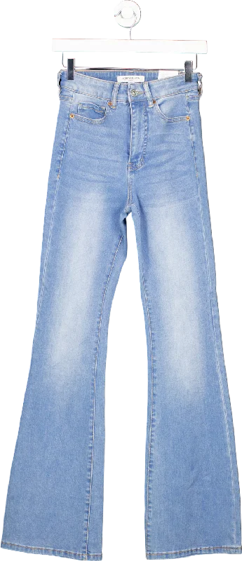 Forever New Light Blue High-Rise Skinny Flare Denim Jeans UK 6 Comfortable Flare Leg Jeans Forever New Light Blue High-Rise Skinny Flare Denim Jeans UK 6 Comfortable Flare Leg Jeans