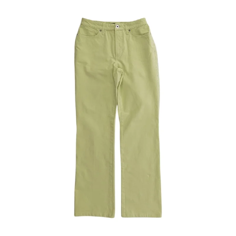 Green Solid Jeans Casual Distressed Denim Jeans