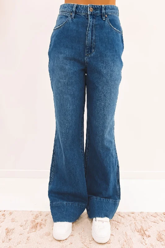 Hi Bells Wide Jean Journey Chic Rip-Detail High-Waist Jeans