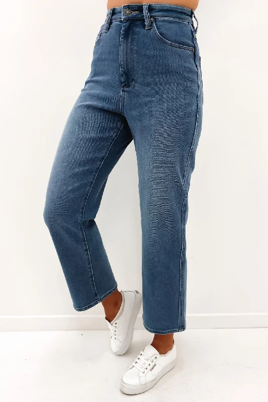 Hi Straight Jean Union Blue Casual Distressed Skinny Jeans