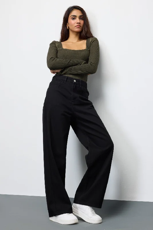 Onyx Wide-Leg Cropped Denim Jeans Casual Light Wash Jeans
