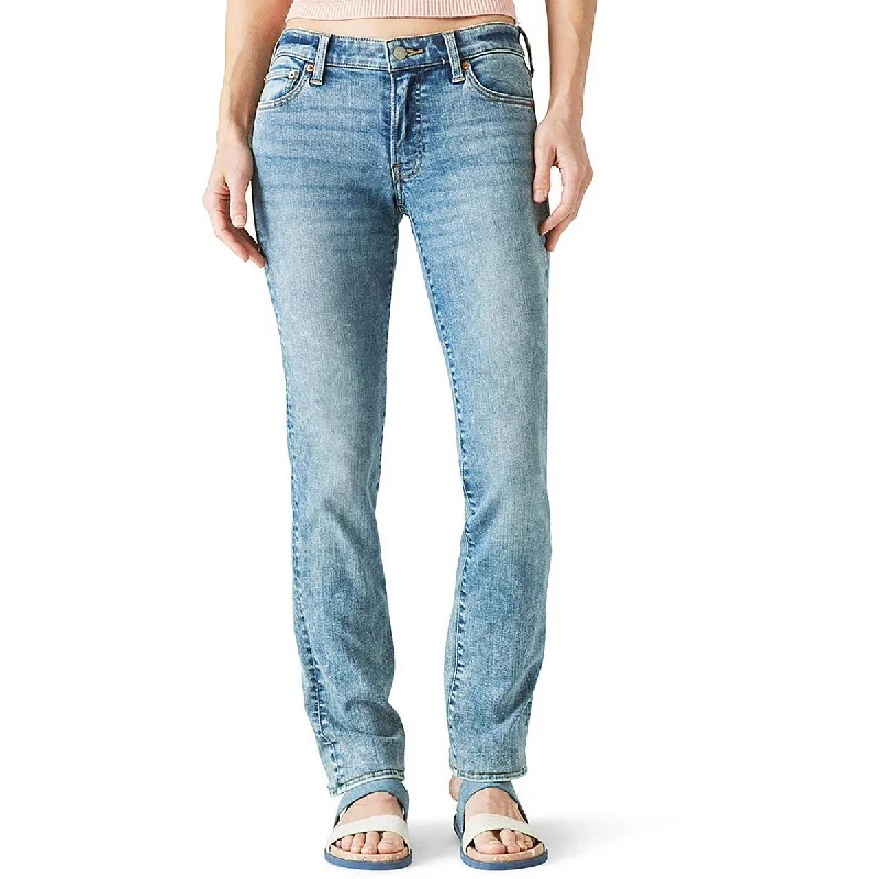 Lucky Brand Womens Sweet Mid-Rise Stretch Straight Leg Jeans Stylish Stone-Wash Denim Jeans Lucky Brand Womens Sweet Mid-Rise Stretch Straight Leg Jeans Stylish Stone-Wash Denim Jeans