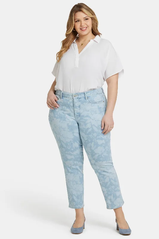 Marilyn Straight Ankle Jeans In Plus Size - Marian Annabella Comfortable Drawstring Waist Jeans Marilyn Straight Ankle Jeans In Plus Size - Marian Annabella Comfortable Drawstring Waist Jeans