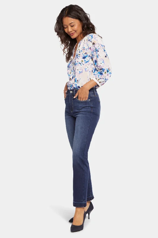 Marilyn Straight Ankle Jeans - Wonderland Fashionable Frayed Hem Denim