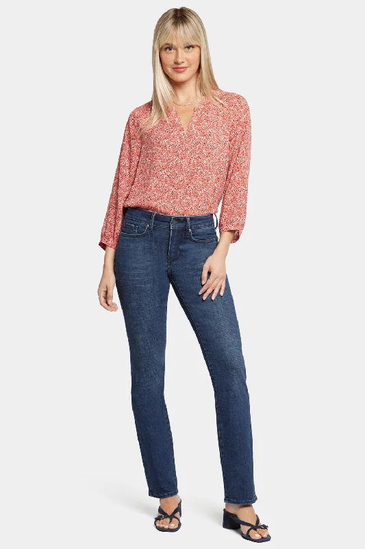 Marilyn Straight Jeans - Mesquite Trendy Low-Rise Slim Jeans