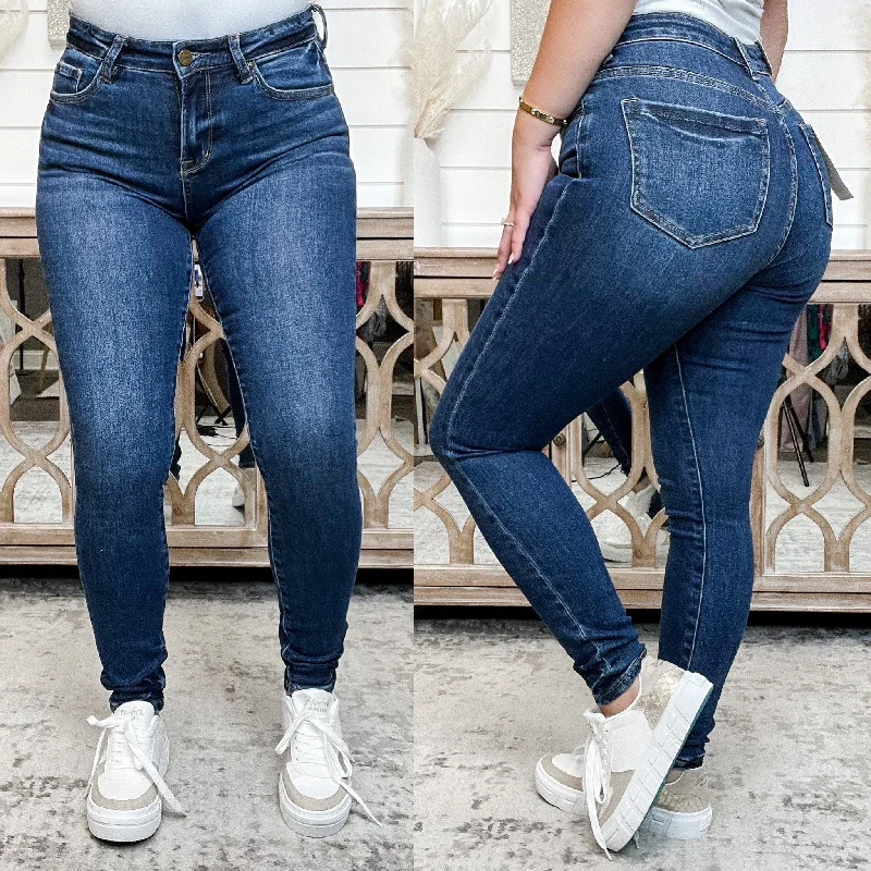 Mila High Rise Mica Skinny Blue Jeans Cozy Tencel Blend Denim Jeans