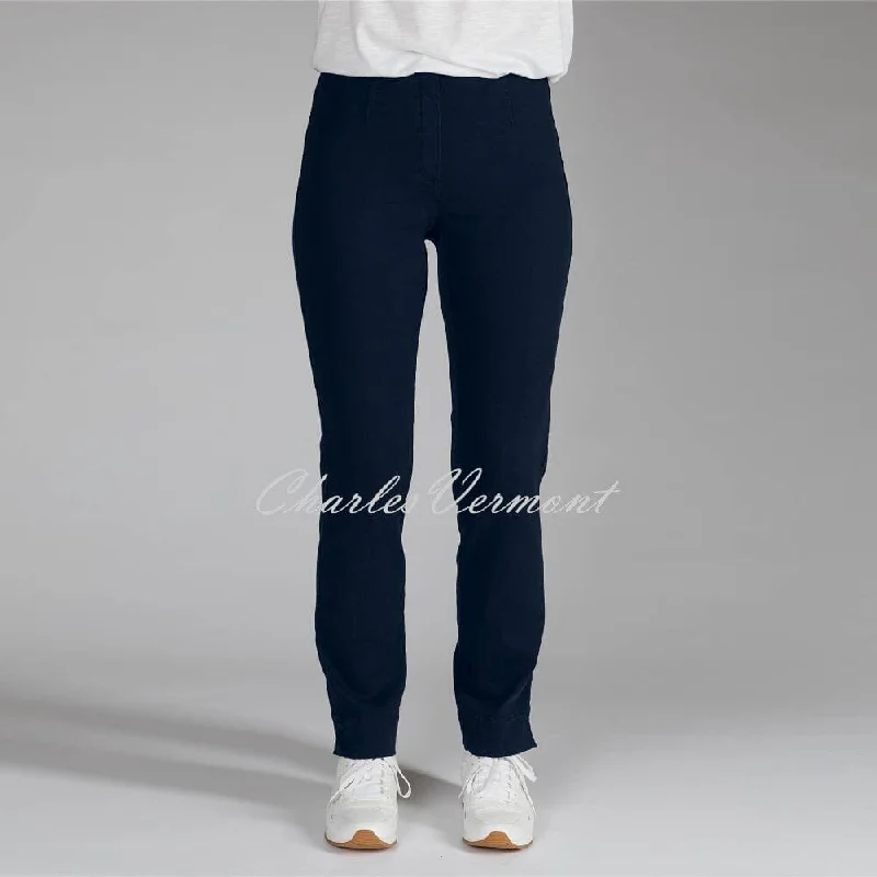 Robell Marie Jean 51639-5448-69 (Navy Denim) - SHORTER LENGTH 29" Fashionable Raw Hemmed Jeans