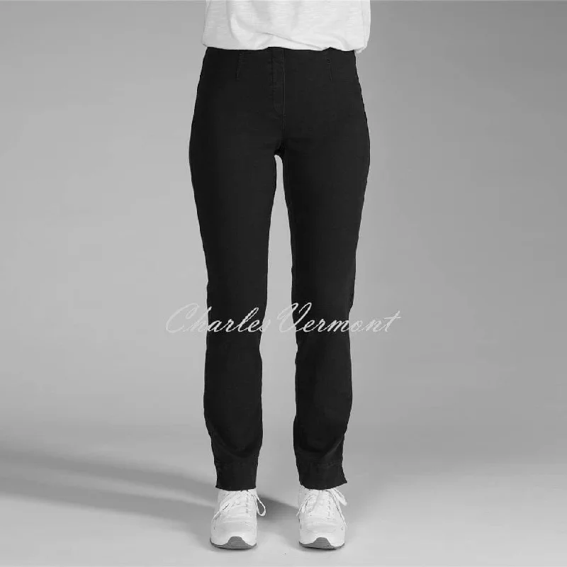 Robell Marie Jean 51639-5448-90 (Black Denim) - SHORTER LENGTH 29" Cozy Stretch High-Waist Jeans Robell Marie Jean 51639-5448-90 (Black Denim) - SHORTER LENGTH 29" Cozy Stretch High-Waist Jeans