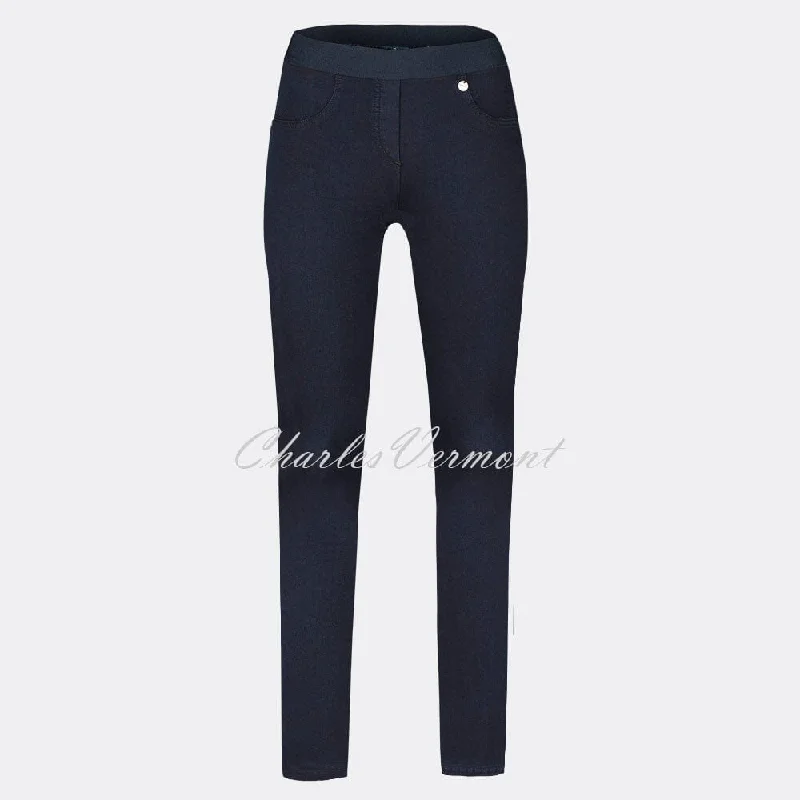 Robell Rose - Full Length Jean 52433-5448-69 (Dark Blue) Fashionable Straight Cut Jeans