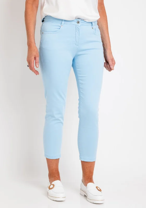 Robell Elena 09 Slim Leg Jeans, Sky Blue Chic Faded Blue Jeans