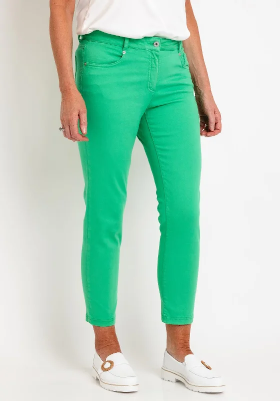 Robell Elena 09 Slim Leg Jeans, Green Classic Button Fly Jeans