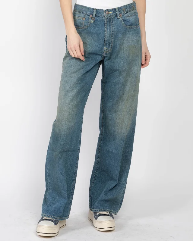 Darcy Loose Jeans Elegant Dark-Wash Bootcut Jeans