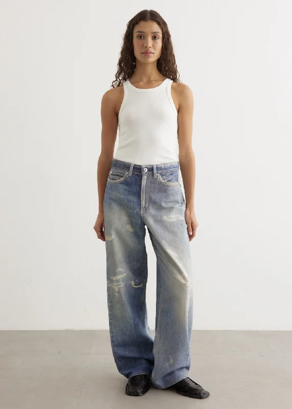 Full Cut Digital Print Denim Jeans Comfortable Jogger Style Jeans