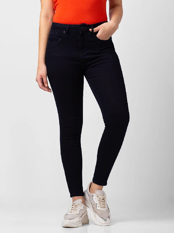 Spykar Women Dark Blue Lycra Super Skinny Fit Ankle Length Jeans (Alexa) Comfortable Low-Rise Jeans Spykar Women Dark Blue Lycra Super Skinny Fit Ankle Length Jeans (Alexa) Comfortable Low-Rise Jeans