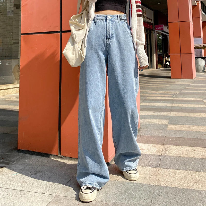 DressBetty - 2024 Wide Leg Fashion Straight Denim Jeans Comfortable Zip-Up Skinny Jeans DressBetty - 2024 Wide Leg Fashion Straight Denim Jeans Comfortable Zip-Up Skinny Jeans