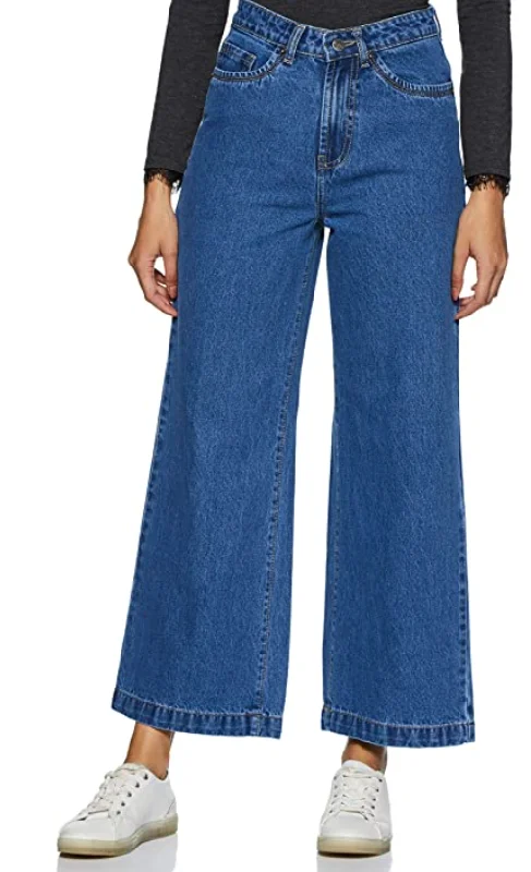 Women's Relaxed Jeans Comfortable Straight-Legged Denim