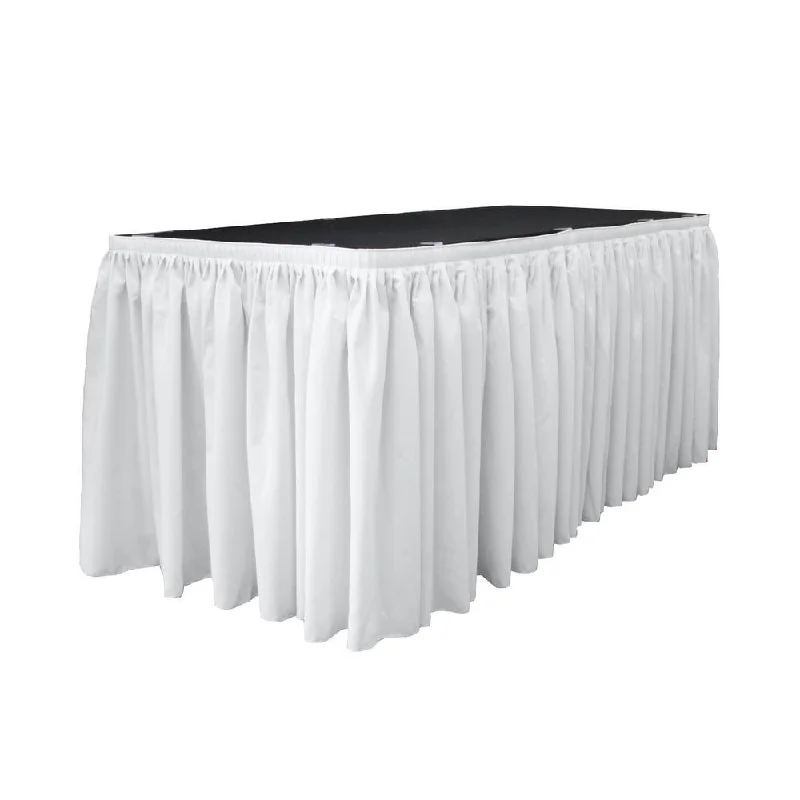 14 Ft. x 29 in. White Accordion Pleat Polyester Table Skirt denim skirt fashionable