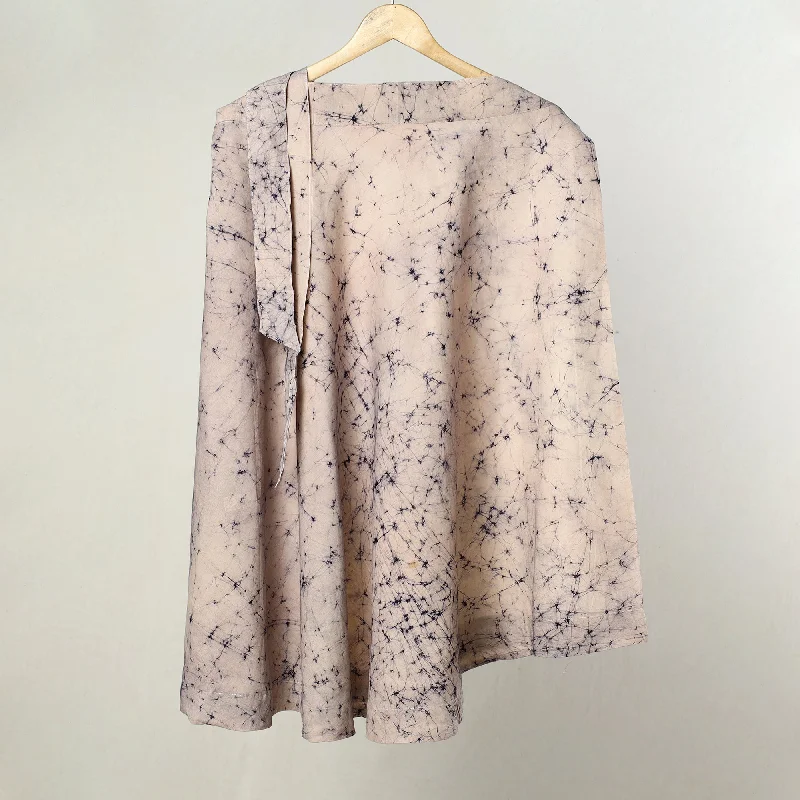 Beige - Hand Batik Printed Cotton Wrap Around Skirt 20 velvet skirt plush