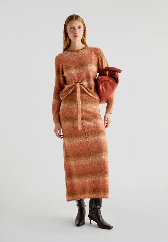 DEGRED SET KNIT SKIRT high slit skirt