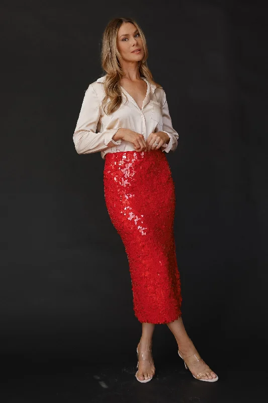 ASTR The Label Amos Skirt - Final Sale linen skirt breathable