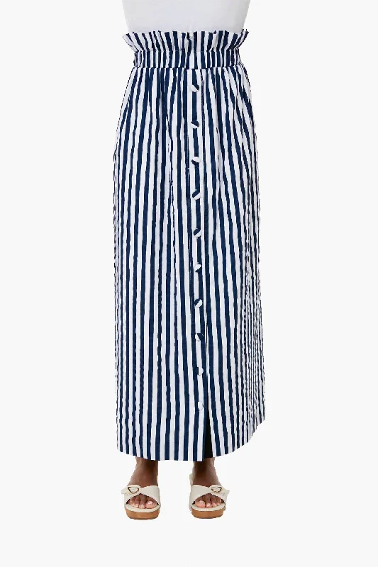 Blue Striped Sasha Skirt a-line skirt cut