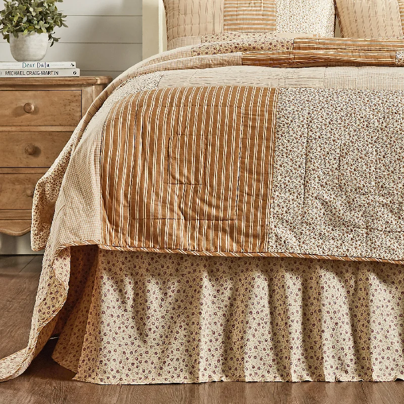 Camilia King Bed Skirt 78x80x16 VHC Brands silk skirt smooth