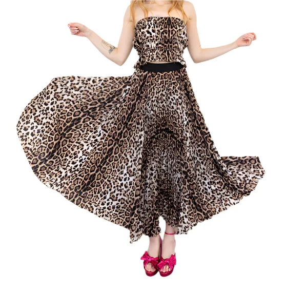 Classic Leo Crepe Midi Skirt wool skirt sturdy