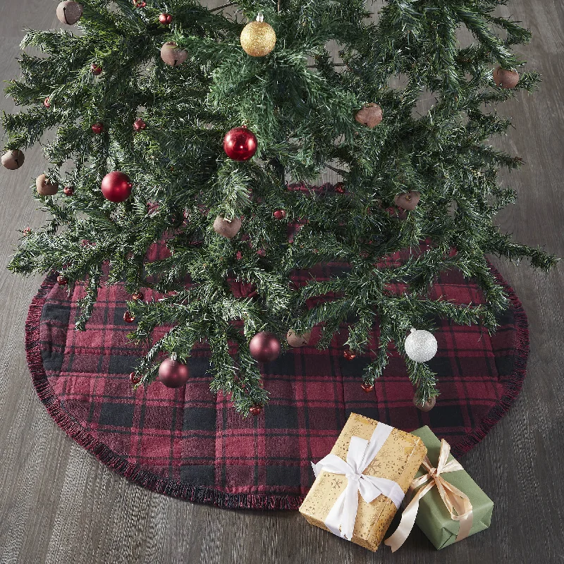Cumberland Red Black Plaid Tree Skirt 36 denim skirt durable