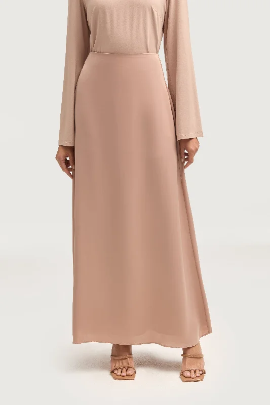 Essential Satin Maxi Skirt - Cafe au Lait corduroy skirt durable