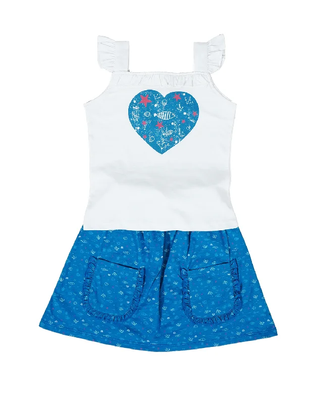 Girls Top Skirt Set lace skirt romantic