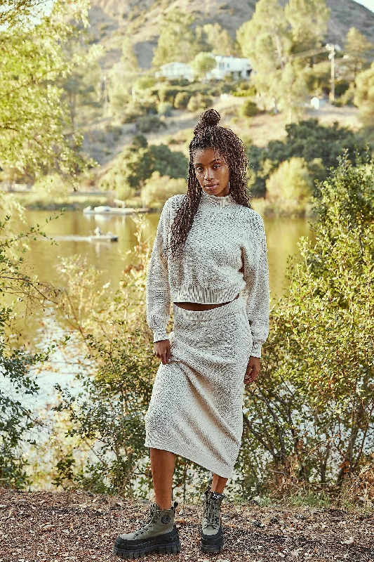Hailee Sweater and Skirt Set leather skirt bold