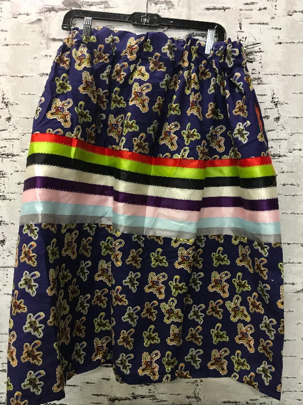 Handmade Blue Beaded Warrior Ribbon Skirt silk skirt lustrous