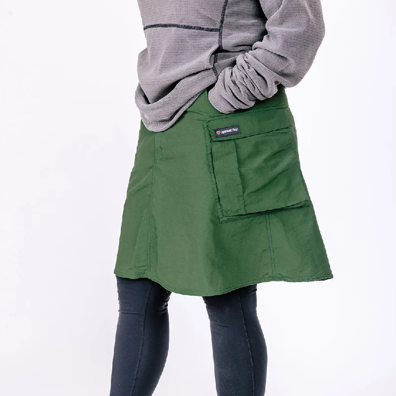 A-Line Hiking Skirt with Pockets leather skirt modern