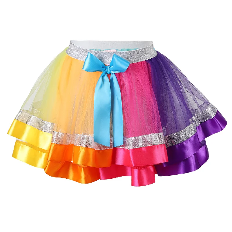JoJo Siwa Colors Silver Trim Tutu Skirt corduroy skirt cozy
