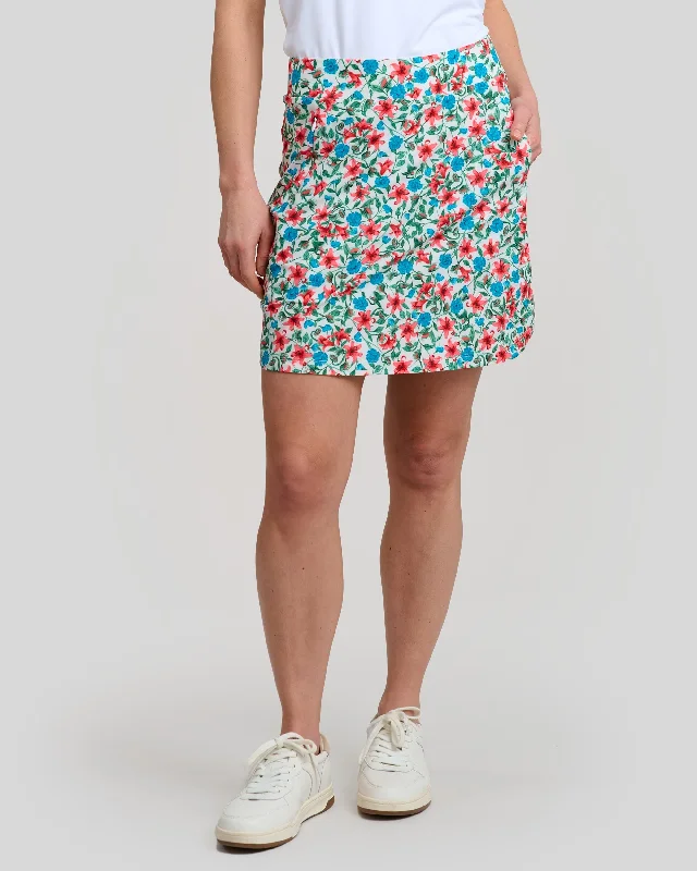 Little Shop of Florals Women's Spinner Skirt belted skirt waist