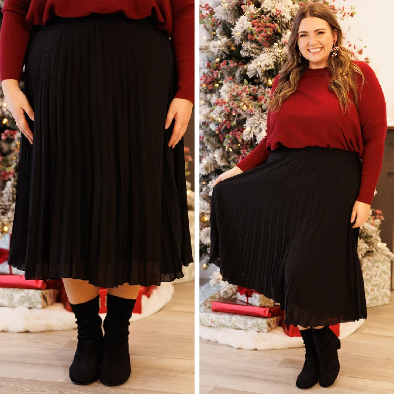 Mirrorball Skirt, Black casual skirt length