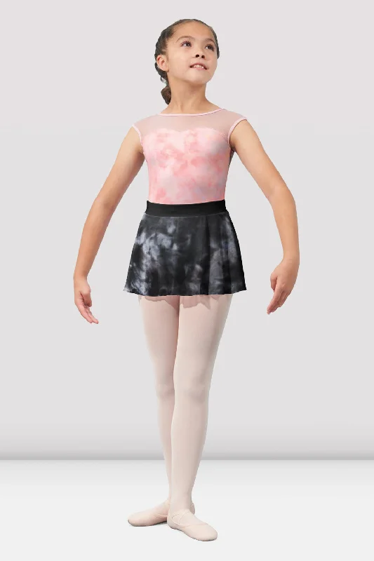 MS1084C - Mirella Black Watercolor Girls Pull-On Skirt - Select Size denim skirt stylish