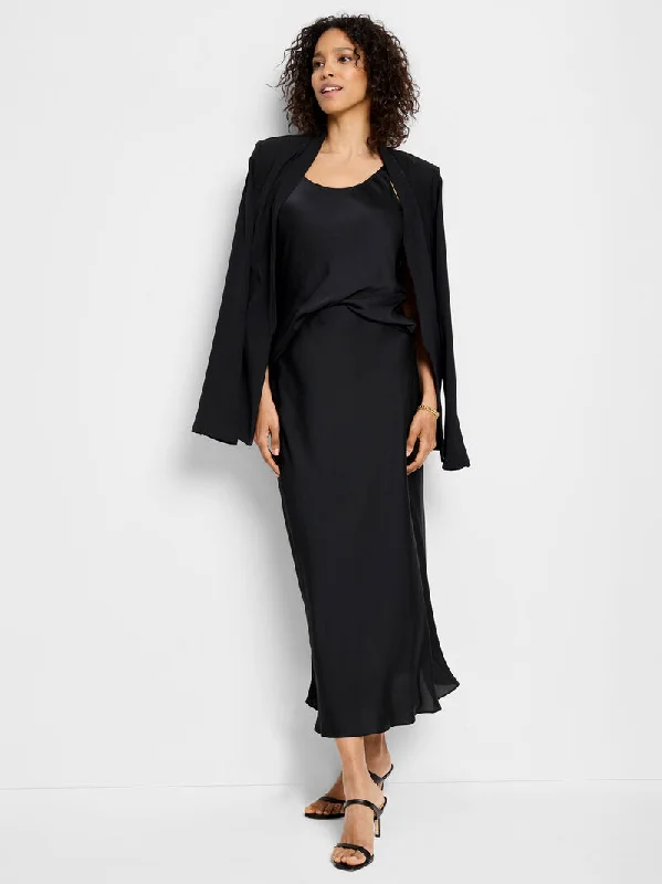 SOCIAL EDIT CREPE SLIP SKIRT tulle skirt dreamy