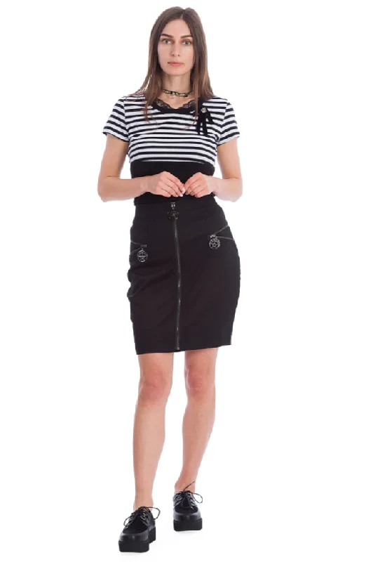 Night Zip Skirt cashmere skirt fine